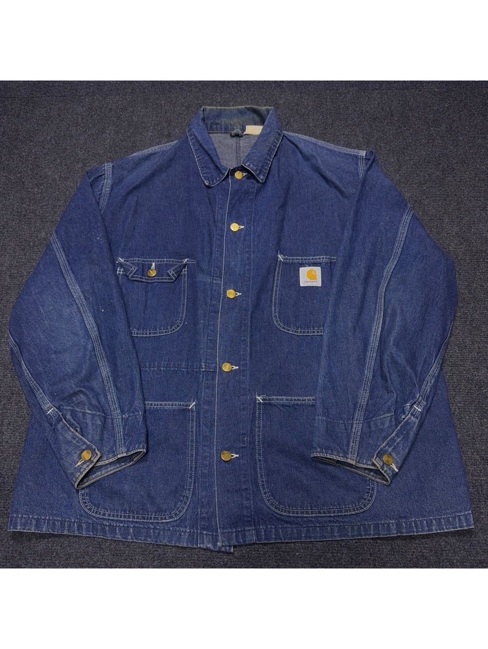 Carhartt Men's Utility Jacket Denim Blue XL Workwear
